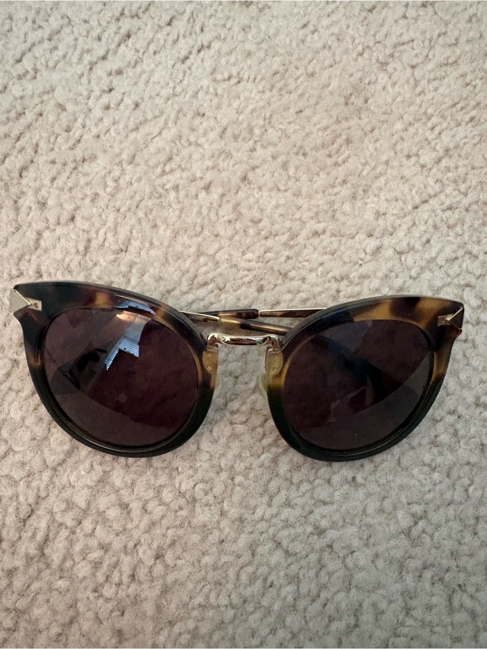 Stella & Dot Tortoise Cat-Eye Sunglasses with Brown Lenses